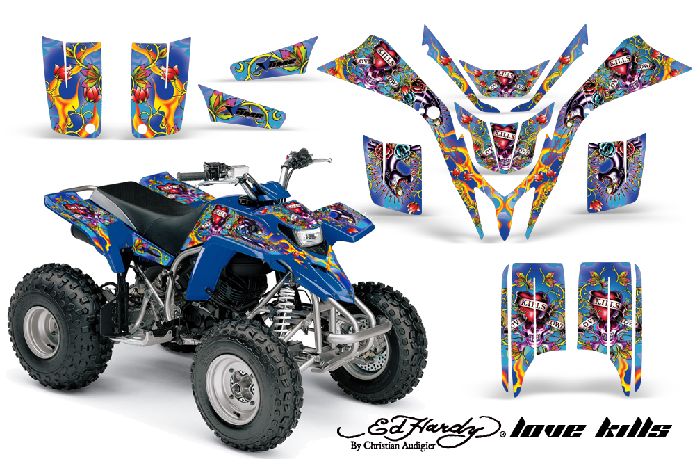 Yamaha Blaster Graphics Kit EH LoveKills Blue